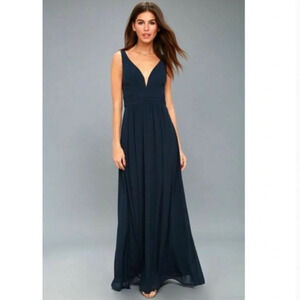 Lulu's Navy Blue Maxi Dress